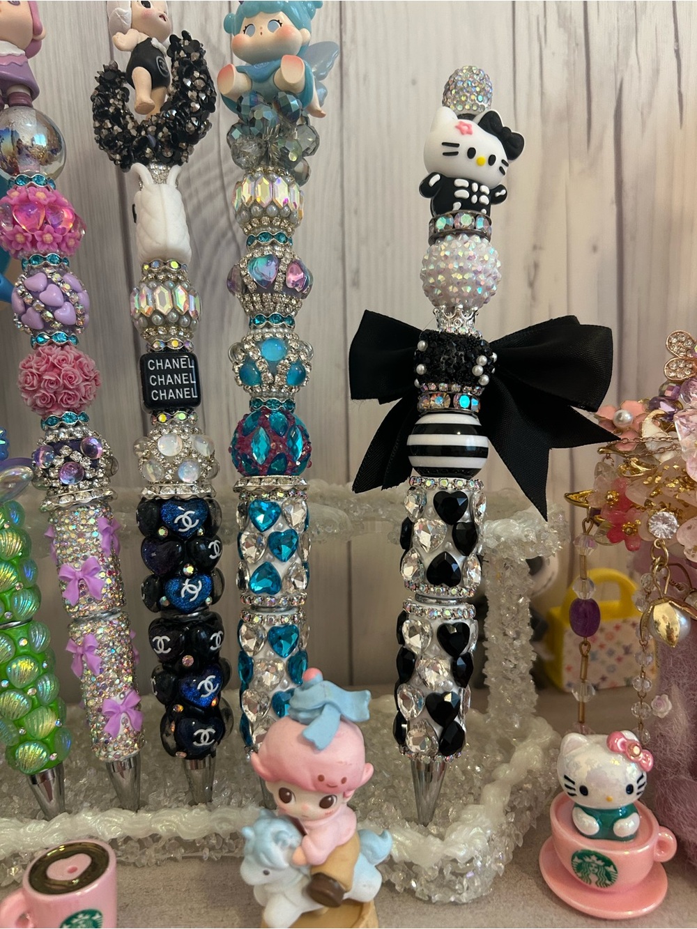 Skeleton Hello Kitty Beaded Pen